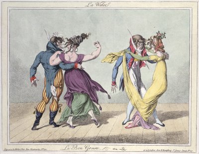 Le Bon Genre - Satirical Cartoon of the Waltz by Unbekannt Unbekannt